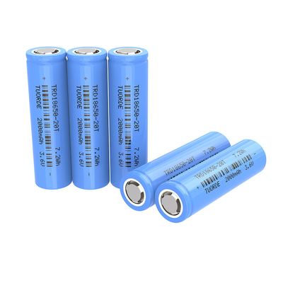 Sicurezza Cella cilindrica agli ioni di litio 18650 2000mah 3.7V Batteria ricaricabile 15C scarica