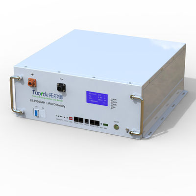 25.6V 200Ah LFP Base Station Battery Rack montato Corrente di scarica di picco 110A 1S