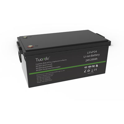 5120Wh batteria al litio ferro fosfato, 24V 200Ah Lifepo4 batteria al litio