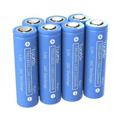 Long Cycle Life 18650 Batteria agli ioni di sodio 1300mAh con tensione di 3,0 V